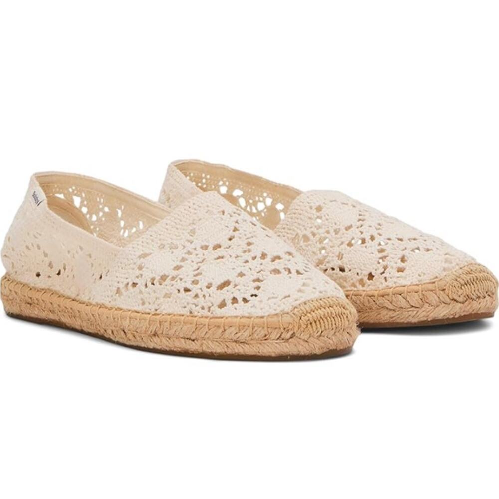 Soludos Women's La Concha Ivory The Original Espadrille Flats Size 8-8.5